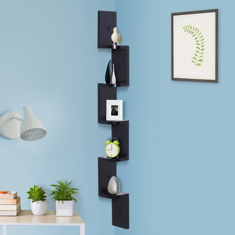 Rootz Bookcase - Wall Shelf - MDF - Hanging Shelf - Black