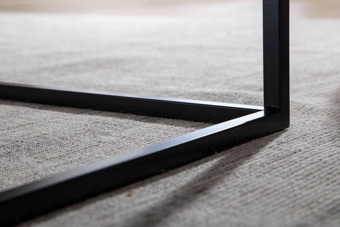 Rootz Couchtisch aus Metall – Quadratischer Loungetisch – Industrieschwarz – Quadratischer Beistelltisch aus Stahl – 60 x 60 x 40 cm 