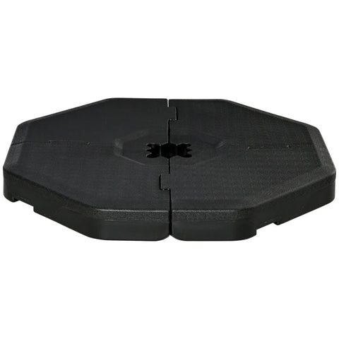 Rootz Parasol Weight - Weight Plate - Umbrella Base - Parasol Base Stand - Up To 140kg - HDPE - Black