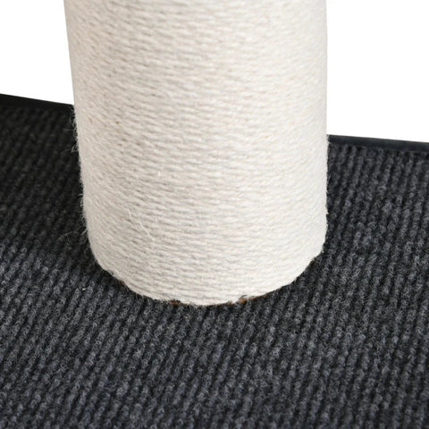 Rootz Scratching Post - Wall Scratching Post - Cat Climbing - Wall Scratching Post - Cat Furniture - For The Wall Climbing Fun - For Cats - Wood - Light Gray/Beige - 66 x 28 x 137 cm