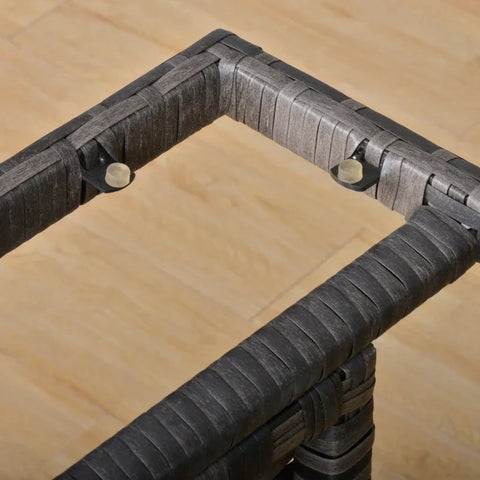 Rootz 6-piece Seating Set - Garden Set - Sofa Set - Garden Furniture Set Lounge - Polyrattan - Grey - 110.5L x 62W x 82H cm