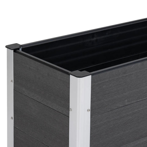 Rootz Planter Box - Flower Pot - Flower Box - WPC/Aluminum - 100 x 50 x 50 cm