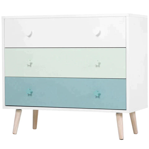 Rootz Children's Wardrobe - Children's Room Closet - Children's Drawer Cabinet - Storage Cabinet - 90 x 42 x 80 cm