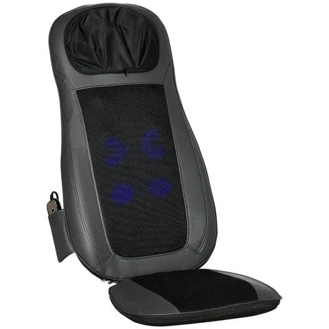 Rootz Massage Device - Massage Pad - Massage Function - Vibration - Heat Function - Imitation Leather - Black + Grey - 45 x 39 x 78 cm
