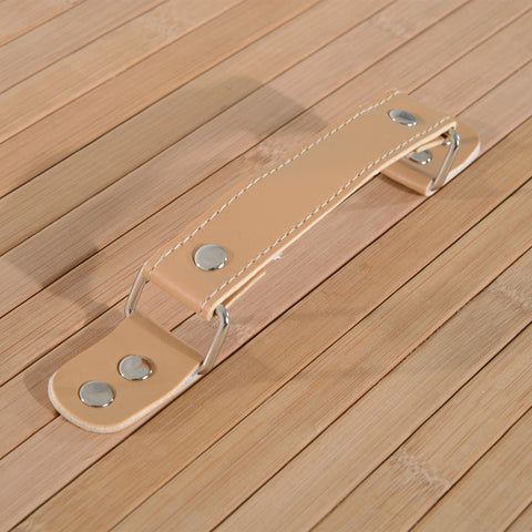 Rootz Wäschekorb – 100 l – Waschbecken – Wäscheaufbewahrung – Wäschetruhe – Bambus – Braun – Weiß – 52 x 32 x 63 cm