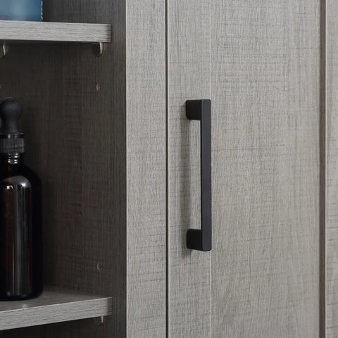 Rootz Bathroom Cabinet - 1 Cabinet 3 Shelves - Chipboard - Engineered Wood - Grey - 48 cm x 20 cm x 50 cm