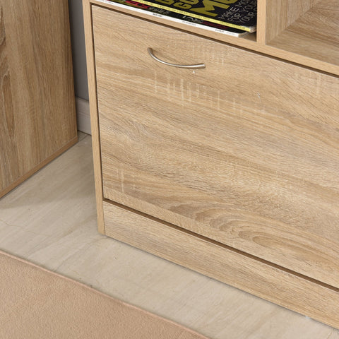 Rootz Garderobenset - Garderobenständer - Wandspiegel - Kleiderschrank - Schublade - Verarbeitetes Holz - Metall - Braun -