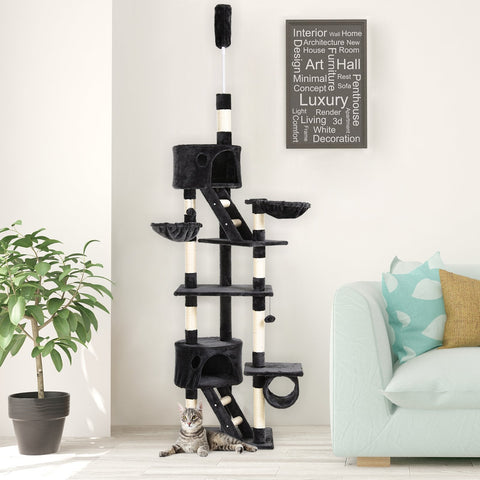 Rootz Scratching Post - Cat Bed - XL - Play Tree - Climbing Tree - Plush - Grey