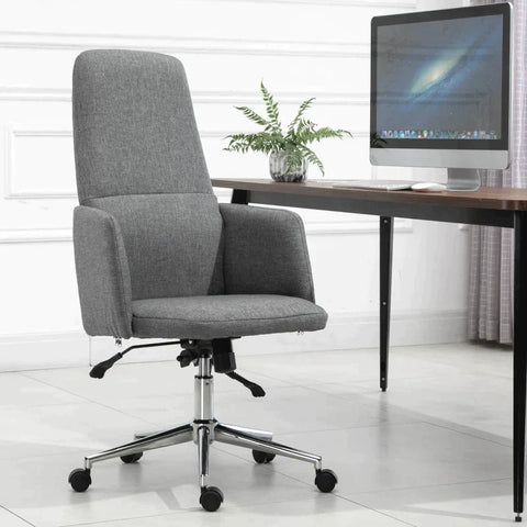 Rootz Office Chair - Ergonomic Office Chair - Swivel Chair - Rocker Function - Armrests - Gray - 61 x 67 x 112.5-120.5 cm