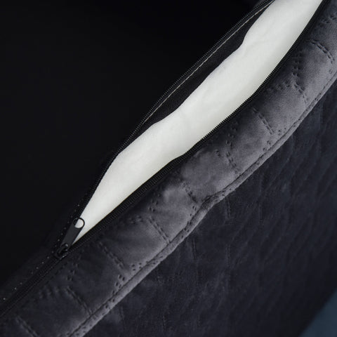 Rootz Dog sofa - Dog bed - Velvet - Gray - 63.5 x 43 x 24.5 cm