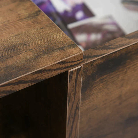 Rootz Salontafel - Bijzettafel - Banktafel - Woonkamertafel - Bruin/Zwart - 118x60x47cm