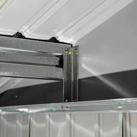 Rootz Tuinschuur - Gereedschapsschuur - Gegolfd Staal - Licht Groen - 2.77 x 1.95 x 1.92cm