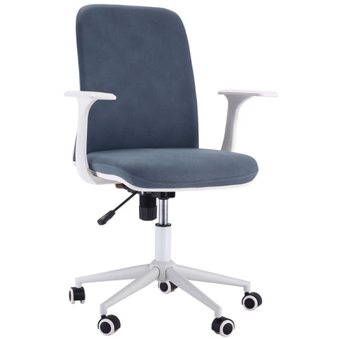 Rootz Office Chair - Desk Chair - Working Chair - 360° Rotating Wheels - Light Blue - 61 x 55 x 90-98 cm