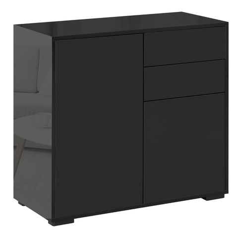 Rootz Cabinet - Standing Cabinet - Storage Cabinet - Cabinet Chest - Black - 79 x 36 x 74 cm