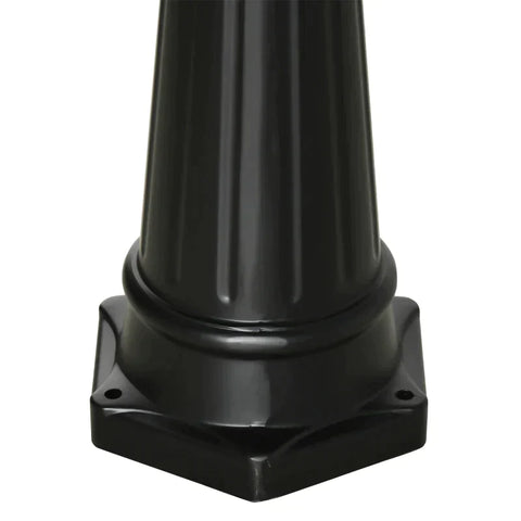 Rootz - Outdoor Lamp Pole - Retro Double Lantern - With Solar Panel - Garden Light -  Solar Garden Lanterns - Aluminum/Glass - Black - 22 x 72 x 248 cm
