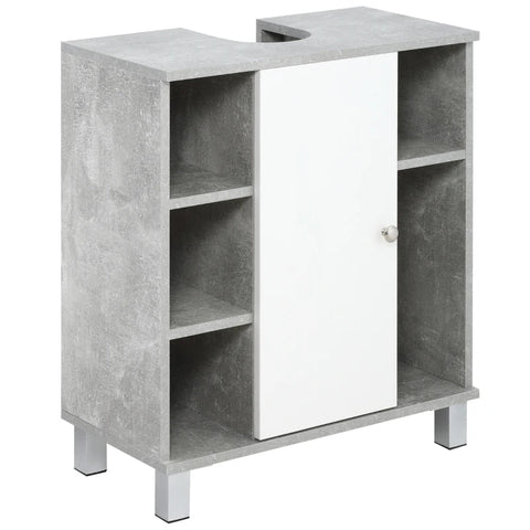 Rootz Vanity Cabinet - Vanity Unit - Gray + White - 60cm x 30cm x 68cm