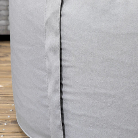 Rootz Hocker – Aufblasbarer Hocker – waschbarer Bezug – belastbar bis zu 150 kg – Dunkelgrau – 80 x 80 x 37 cm