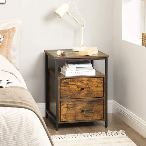 Rootz Bedside table - Side table - Industrial - 45 x 45 x 60 cm
