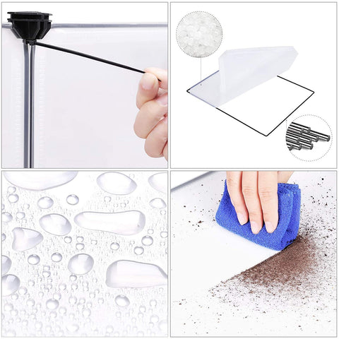 Rootz Animal Run - Rabbit Run - Rodent Run - Transparent - 143 x 73 x 46 cm