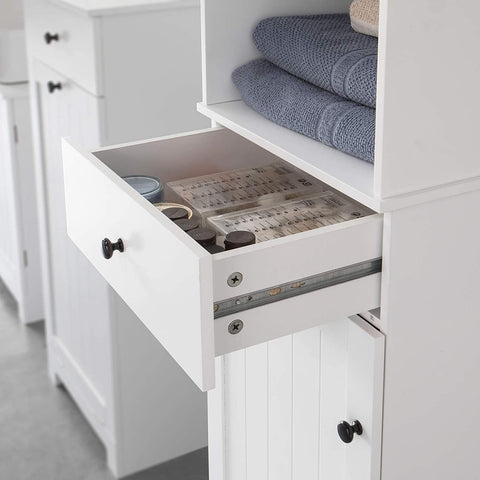 Rootz Hoog Badkamermeubel - Badkameropberger - Kast met 3 Planken - 1 Lade - 1 Kast