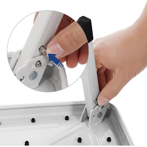 Rootz Opstapkruk - Opvouwbaar - Antislip - Compact - Klein - Krukje - Campingkruk - TÜV Süd Gecertificeerd - Zwart- Wit - 37,5 x 4 x 26,5 cm