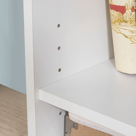 Rootz 3 Tiers Storage Shelf on Wheels- Desk Side Printer Shelf- Bookcase Side Table End Table