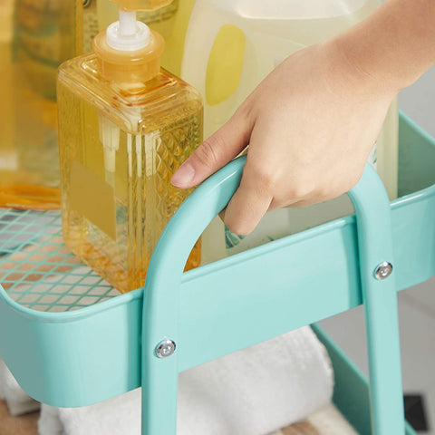 Rootz Kitchen trolley - Kitchen trolley - Serving trolley - 3 Levels - 2 Brakes - Handles - Metal - Black