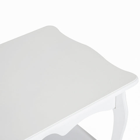 Rootz Couchtisch - Couchtisch - Beistelltisch - Stauraum - Holz - Weiß - Rechteckig - 94 x 44 x 43 cm