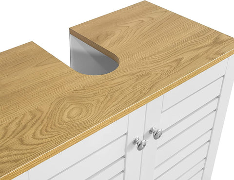 Rootz Ondergootsteenkast Badkamer - Wastafelmeubel Badkamer - Opbergkast met 2 deuren