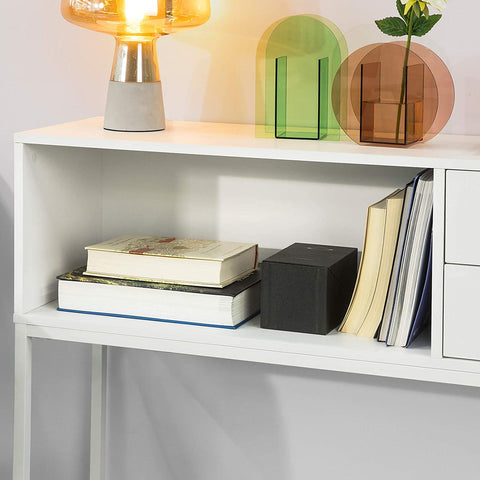 Rootz consoletafel met 2 laden - haltafel - bijzettafel - bijzettafel - woonkamertafel - 110x30x80cm