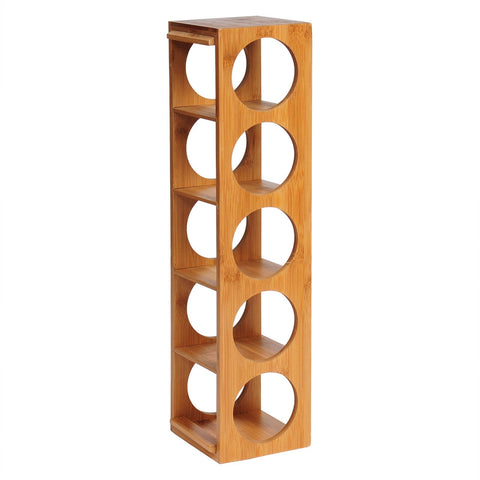 Rootz Bamboo Wine Rack - Bottle Holder - Wine Storage - Bottle Organizer - Wine Stand - Vino Shelf - Wine Display - Wood - 13.5x53x12 cm