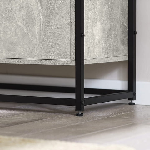 Rootz Dressoir met glazen blad en 2 deuren - Hal Console Tafel Keuken Eetkamer Woonkamer Opbergkast Kast Dressoir