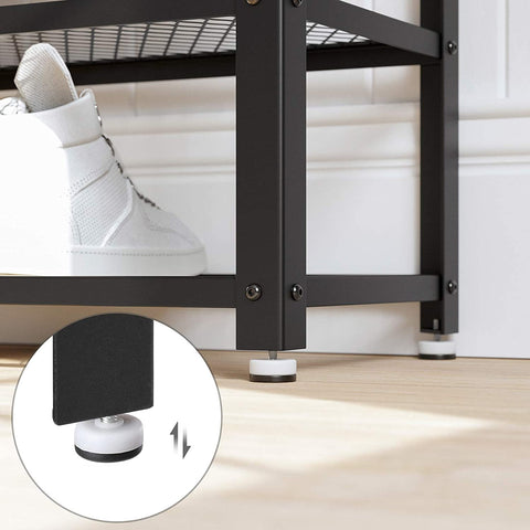 Rootz Schoenenbank - Schoenenrek - Schoenenkast - Schoenenopberger - Industrieel - 100 x 30 x 45 cm - Metaal - Bewerkt Hout