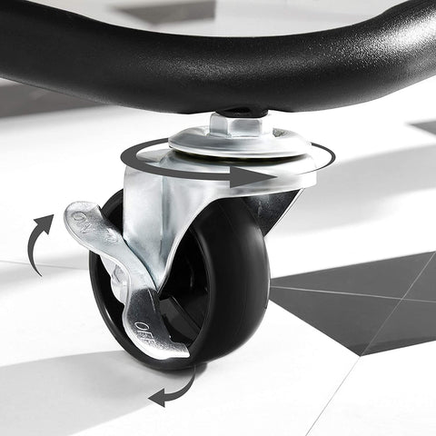 Rootz Kitchen trolley - Kitchen trolley - Serving trolley - 2 Trays - 2 Brakes - Plastic Storage compartments - Black