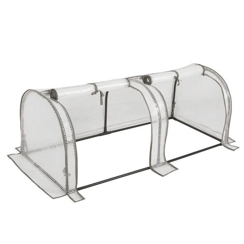 Rootz Foliengewächshaus - Greenhouse - Plant Protector - Garden Shelter - Tomato House - Horticultural Enclosure - Plant Haven - White - 26.4 x 8.6 x 3.9 inches