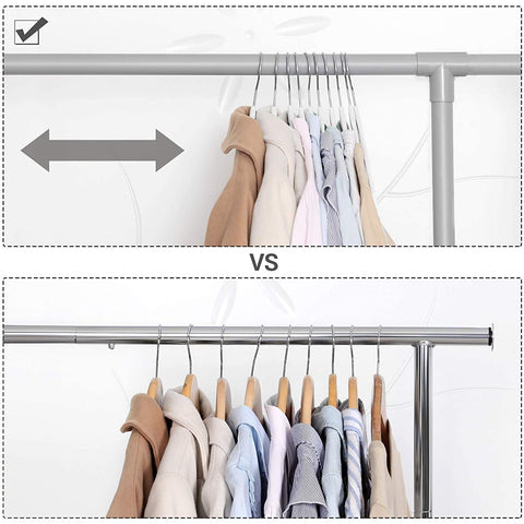 Rootz Clothes Hangers - 20 Pieces - Velvet - ABS - Anti-Slip - White - 45 x 0.6 x 23.5 cm