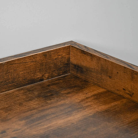 Rootz Wine Rack - Wine Cabinet - Bottle Rack - 2 Open Shelves - Glass Holder - Black/Brown 52 x 40 x 113 cm