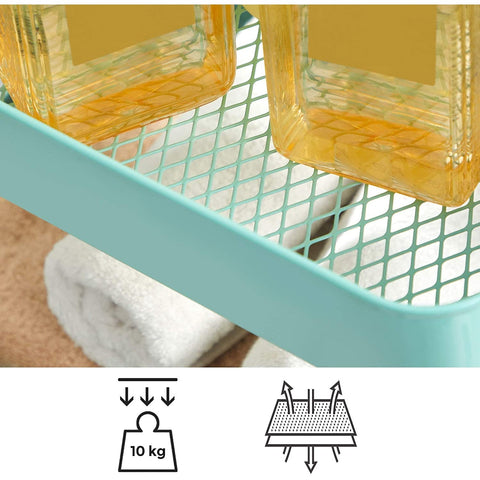 Rootz Kitchen trolley - Kitchen trolley - Serving trolley - 3 Levels - 2 Brakes - Handles - Metal - Black