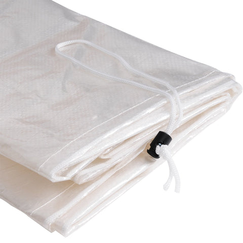 Rootz Protective Garden Furniture Cover - Outdoor Furniture Shield - Patio Set Protector - All-Weather Guard - Rattan Covering - Furniture Safeguard - Transparent - 242x162x100 cm