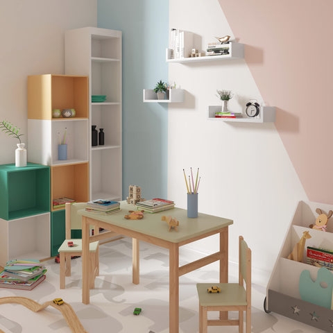 Rootz Wall Shelf - U-shaped Ledge - Floating Bookrack - Display Stand - Storage Holder - Mountable Rack - White - 26.0 x 8.7 x 8.2 inches