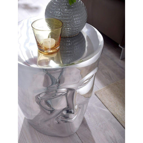 Rootz Bijzettafel Face - Tafel - Aluminium - Zilver