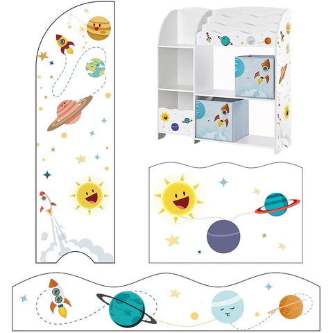 Rootz Toy Organizer - Speelgoed opbergen - Kinderkast - Wit - 93 x 30 x 100 cm