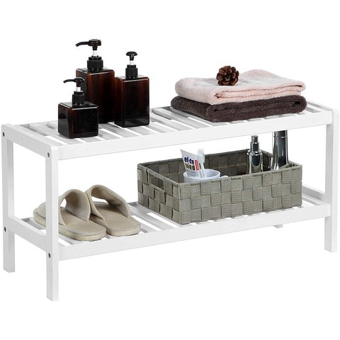 Rootz bamboo shoe rack - Rack for 6 pairs of shoes - Shoe racks - White