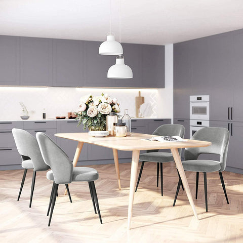 Rootz Eetkamerstoel Set Van 2 - Moderne En Elegante Vrijetijdsstoel - Set Van 4 Eetkamerstoelen - 51 x 55 x 82 cm