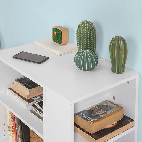 Rootz 3 Tiers Storage Shelf on Wheels- Desk Side Printer Shelf- Bookcase Side Table End Table