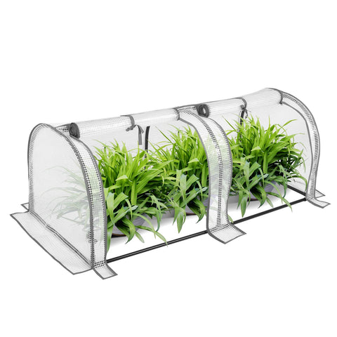 Rootz Foliengewächshaus - Greenhouse - Plant Protector - Garden Shelter - Tomato House - Horticultural Enclosure - Plant Haven - White - 26.4 x 8.6 x 3.9 inches