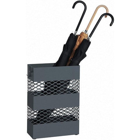 Rootz Umbrella Stand - Water Collector - Umbrella Holder - 28 x 12 x 41 cm - Metal - Anthracite