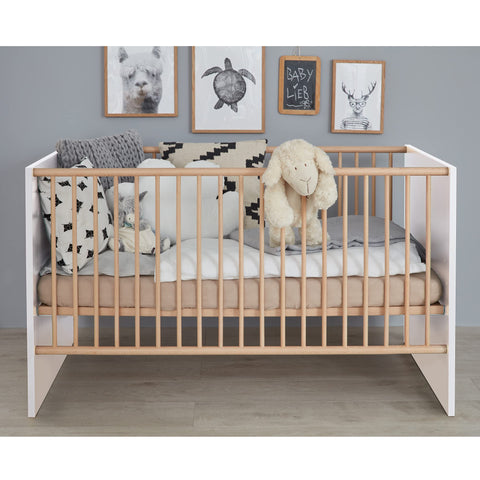 Rootz Baby Bed - Children's Cot - Infant Sleeper - Toddler Bedstead - Nursery Furniture - Child Resting Place - White - 144 x 83 x 78 cm