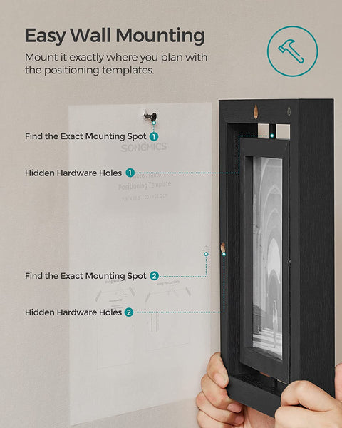 Rootz Picture Frame - Rotating Photo Frames - Set of 10 Rotating Photo Frames - Wall-Mounted Frames - Gallery Wall Frames - Photo Display Frames - White - 32.8 x 28.7 cm