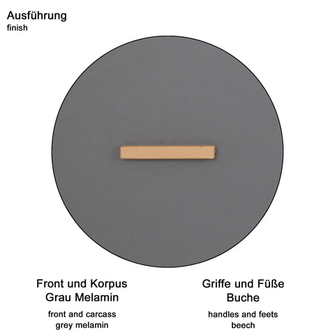 Rootz Baby Room Wardrobe - Cabinet - Closet - Storage - Armoire - Cupboard - Dresser - Grey - 130 x 190 x 60 cm